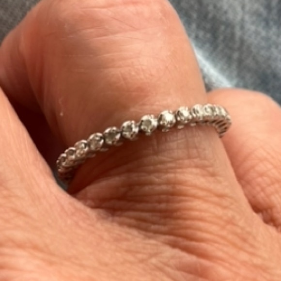 Trade for C🌺Gone Genuine natural diamonds & 14k w/g eternity flexible ring - Picture 5 of 7